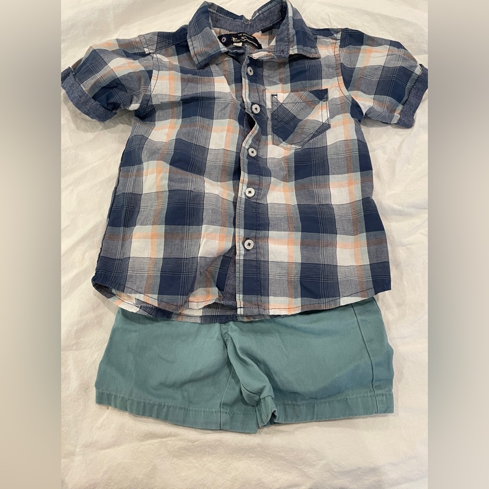 Ben Sherman collared shirt and shorts set, 3T